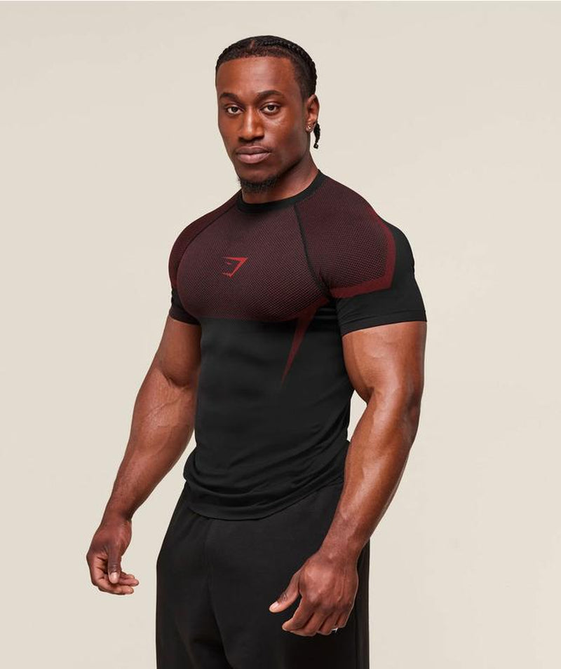 Shark Men'S Short Sleeve Compression Shirt – Cool Dry Athletic Undershirt for Running, Gym & Training