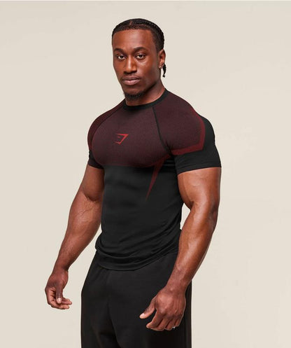 Shark Men'S Short Sleeve Compression Shirt – Cool Dry Athletic Undershirt for Running, Gym & Training
