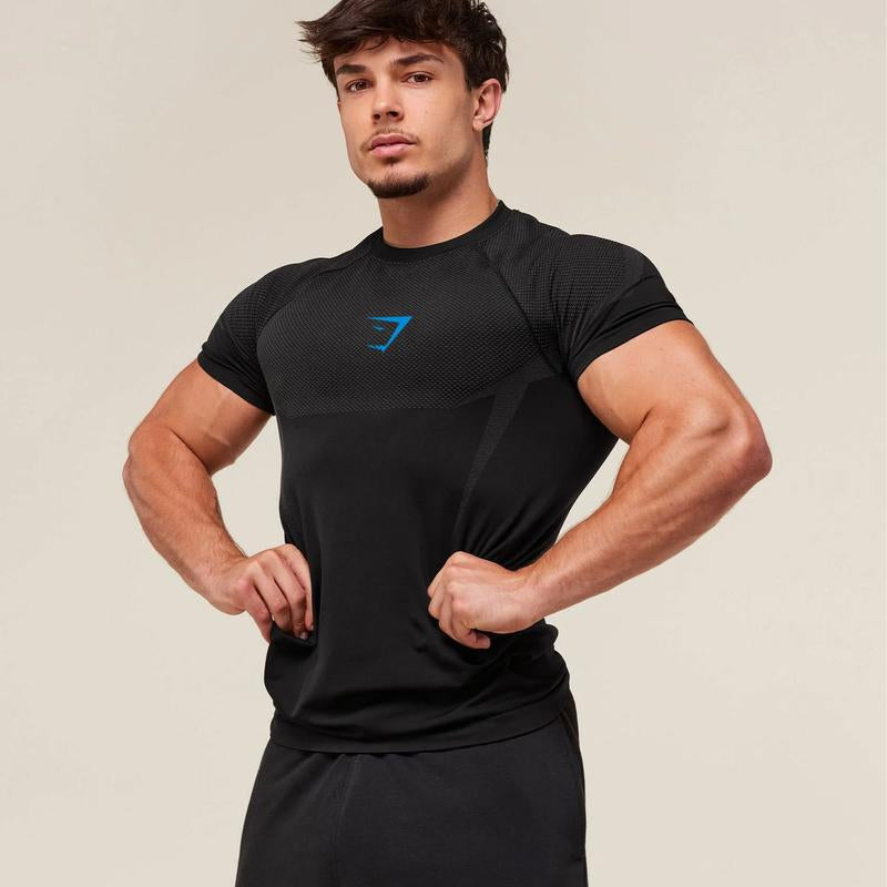 Shark Men'S Short Sleeve Compression Shirt – Cool Dry Athletic Undershirt for Running, Gym & Training