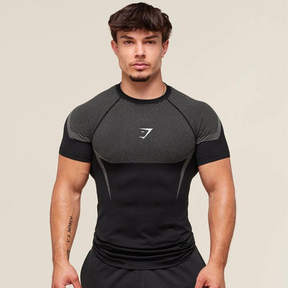 Shark Men'S Short Sleeve Compression Shirt – Cool Dry Athletic Undershirt for Running, Gym & Training