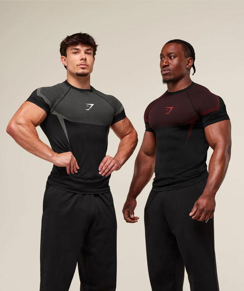 Shark Men'S Short Sleeve Compression Shirt – Cool Dry Athletic Undershirt for Running, Gym & Training