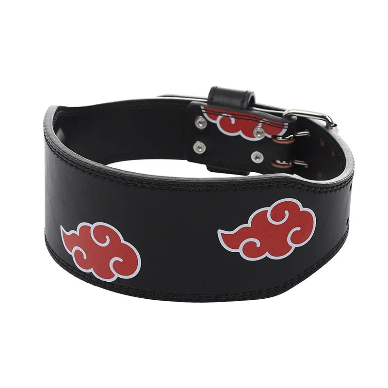 Animie Akatsuki Dawn Daybreak Cloud Leather Weight Lifting Belt for Women & Men Functional Workout Belt Gym Belt