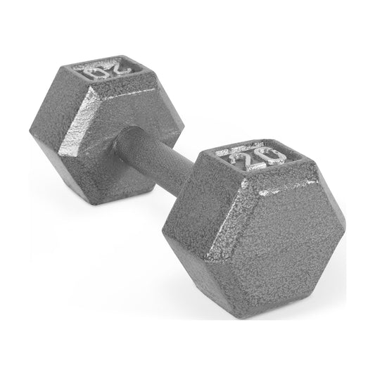 Barbell 20Lb Cast Iron Hex Dumbbell, Single