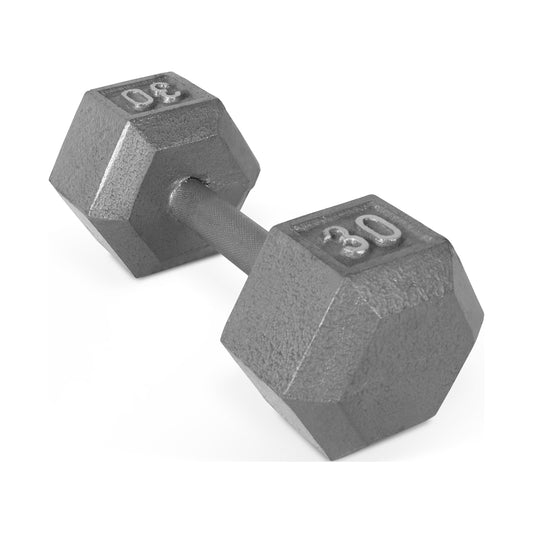 Barbell 30Lb Cast Iron Hex Dumbbell, Single