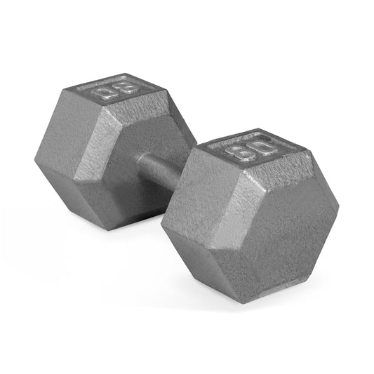Barbell 80Lb Cast Iron Hex Dumbbell, Single