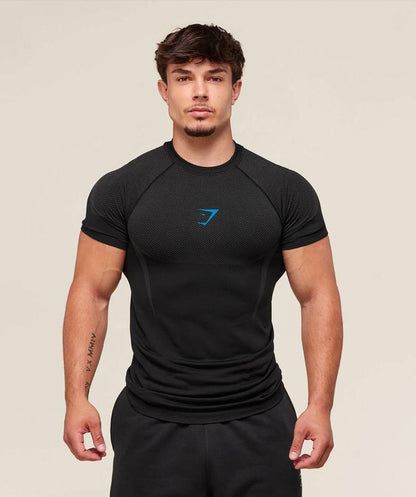 Shark Men'S Short Sleeve Compression Shirt – Cool Dry Athletic Undershirt for Running, Gym & Training